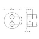 Herzbach DEEP White Unterputz Thermostat round für 1...