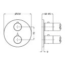 Herzbach DEEP White Unterputz Thermostat round für 3...