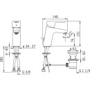 Hansa Einhandmischer Waschtisch Hansaprimo XL m Alg...