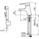 Mora CERA B5 Sanette Waschtisch-Einhebelmischer mit...