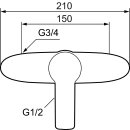 Mora Cera W5 Dusch-Einhebelmischer Chrom