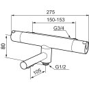 Mora REXX T5 Wannenfüll- und Duschthermostat Chrom