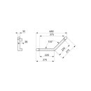 Winkelgriff 135° Be-Line® Delabie 220 x 220 mm matt-weiß