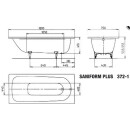 Saniform Plus Einbauwanne 1600x750mm weiß Kaldewei