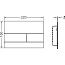 TECEsquare WC-Betätigungsplatte Metall 2, weiß Metall