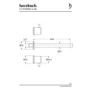 Herzbach DESIGN iX Waschtisch-Wandbrückenbatterie Farbset 240mm