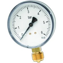 Watts Rohrfedermanometer Anschl. unten d= 80mm, 1/2 0 - 10 bar