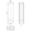 Atec Schachtelement 1195 mm L90 PolyCase 1-seitig off inkl. Steckverbinder DN 80