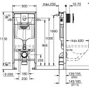 Grohe WC Element 3in1-Set RAPID SL BH 1130mm mit Abdeckplatte Skate Air