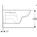 Geberit Tiefspül-WWC bas Renova Comfort spülrandlos 700mm Ausladung weiß