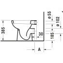 Duravit Stand-Tiefspül-WC D-Code Abgang waagerecht 480x355mm weiß