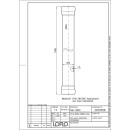 LORO-X-Rohr 00120. DN 50x1000mm, mit 2 Muffen