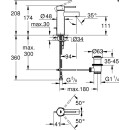 Grohe WT-Hebelmischer Essence NEU S-Size mit Zugstangen-Ablaufgarnitur VC