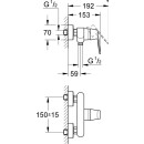 Grohe Einhandmischer Brause Eurosmart C Wandmontage...