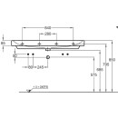 Geberit M100 E-Waschtisch 1200x480mm weiß eckige Form 2 Hahnlöcher