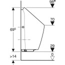 Geberit Urinal Preda mit integr. Steuerung Netzbetrieb