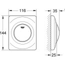 Grohe Abdeckplatte Surf manuelle Auslösung weiß