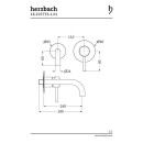 Herzbach DEEP Waschtisch-Unterputzbatterie Farbset 160mm