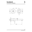 Herzbach DESIGN iX PVD Waschtisch-Unterputzbatterie...