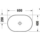 DU Aufsatzbecken D-Neo 600mm, oval weiß, o.ÜL, o.HLB, Bef.inkl.