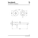 Herzbach DESIGN iX PVD Waschtisch-Unterputzbatterie Farbset 240mm