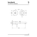 Herzbach DESIGN iX PVD Waschtisch-Unterputzbatterie Farbset 210mm