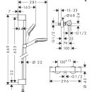 HG Crometta Brausesystem Aufputz Vario mit Ecostat 1001...