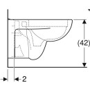 Geberit Wand-Tiefspül-WC Renova Plan spülrandlos 540mm Ausladung weiß