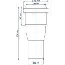 PoloPlast Übergangsrohr PKRZ Polo-Kal NG zentrisch mit kleinem Spitzende DN 50/40