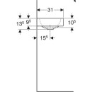 Geberit Waschtisch iCon m HL u Ablage R o ÜL 530x310mm weiß