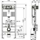 TECEprofil WC-Modul mit TECE-Spülkasten 1120mm ea. fit Bet. m Ansch f Absaug