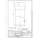 LORO-X-Rohr 01301. DN 70x500mm, mit 1 Muffe