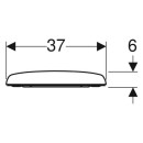Geberit WC-Sitz Renova mit Deckel Scharniere Edelstahl weiß