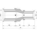 Wavin Tigris K5 Kupplung reduziert, 25mm x 16mm