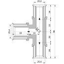 Wavin Tigris K5 T-Stück reduziert, 20mm x 25mm x 20mm