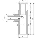 Wavin Tigris K5 T-Stück reduziert, 25mm x 16mm x 20mm
