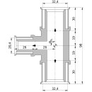 Wavin Tigris K5 T-Stück reduziert, 32mm x 20mm x 32mm