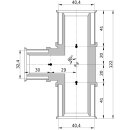 Wavin Tigris K5 T-Stück reduziert, 40mm x 32mm x 40mm