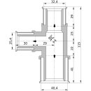 Wavin Tigris K5 T-Stück reduziert, 40mm x 25mm x 32mm