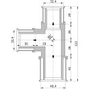 Wavin Tigris K5 T-Stück reduziert, 40mm x 32mm x 32mm
