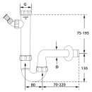 PP-Kugelverschlußsiphon 1 1/2" &  1...