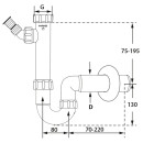 PP-Kugelverschlußsiphon 1 1/2" & 1...