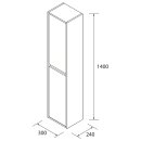 Salgar Hochschrank NOJA 1400mm  Eiche Afrika