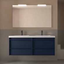 Salgar Möbel + ATTILA 1400 4 Schubladen BLUE SATIN + Waschtisch