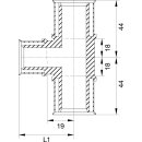 Wavin Tigris M5 T-Stück reduziert, 20mm x 16mm x 20mm