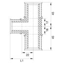 Wavin Tigris M5 T-Stück reduziert, 25mm x 16mm x 16mm