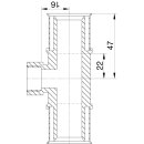 Wavin Tigris M5 T-Stück 16mm x 1/2 IG x 16mm