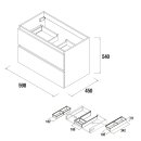 Salgar Schrank wandhängend Spirit 600 weiß glänzend