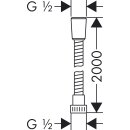 HG Brauseschlauch Metaflex C 2000mm chrom