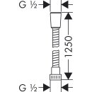HG Brauseschlauch Metaflex C 1250mm chrom